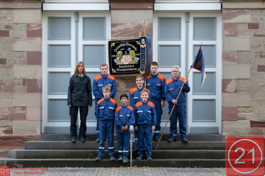 Gruppenfoto der Jugendfeuerwehr Bischmisheim